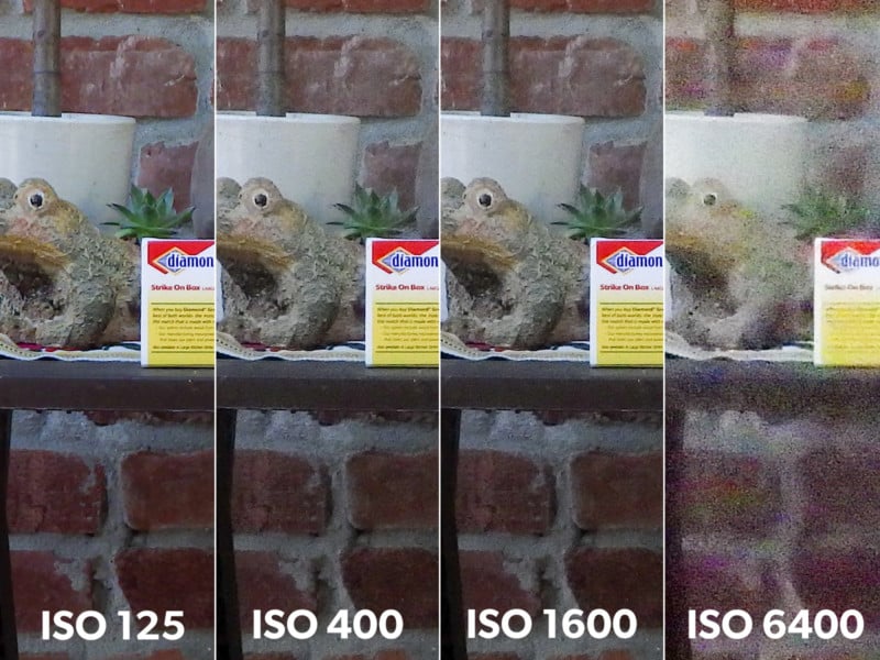 Comparaison ISO du Ricoh WG-80.