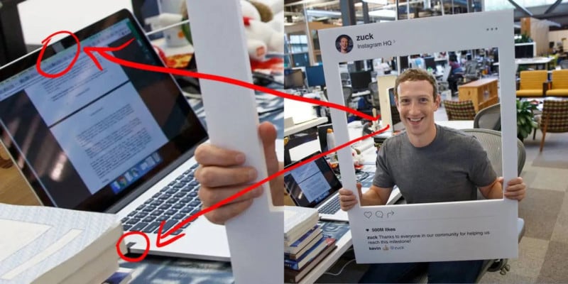 Mark Zuckerberg's Photoshopped Picture Highlights his Dislike of Apple 
