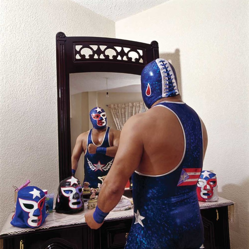 wrestler in the mirror