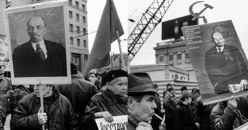 Pro-communist part rally in the lead up to the 1996 Russian federal elections, Moscow. Dean Sewell/Oculi