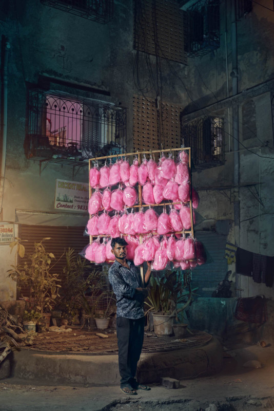 Mumbai candyfloss vendors