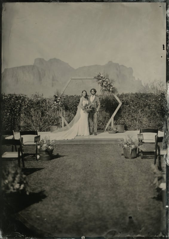 tintype wedding portrait