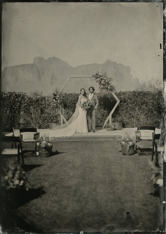 tintype wedding stand