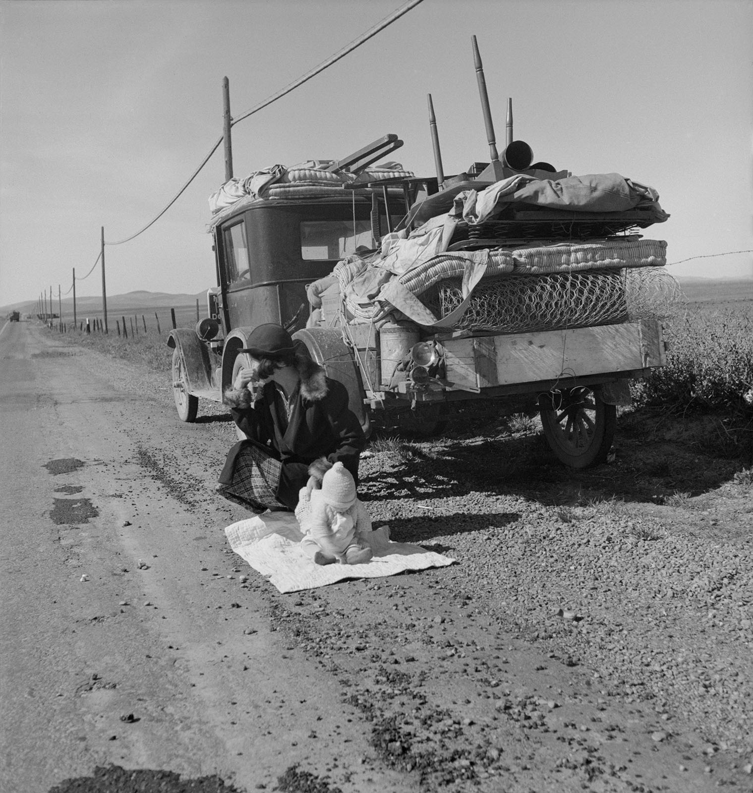 Dorothea Lange The Photographer Of Depression Era Rural America   Car Trouble Dorothea Lange 