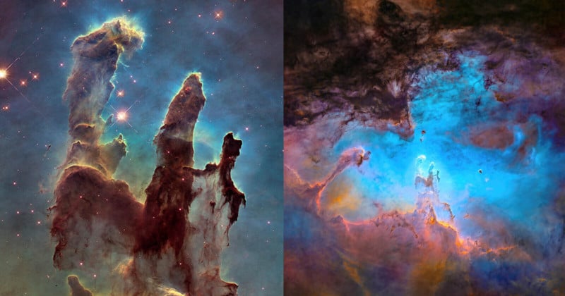 Comparison of the Pillars of Creation