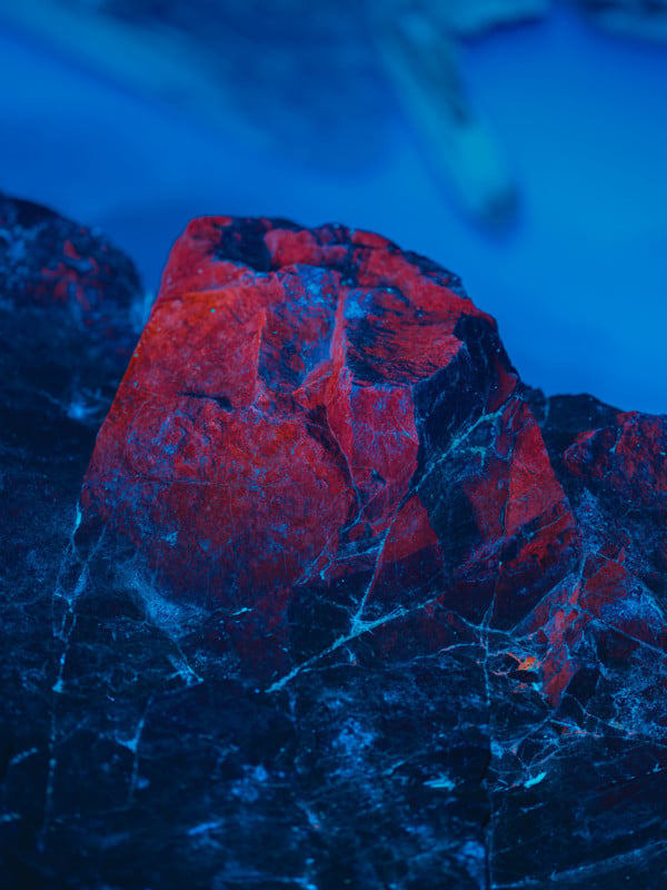 Rocks in UV light