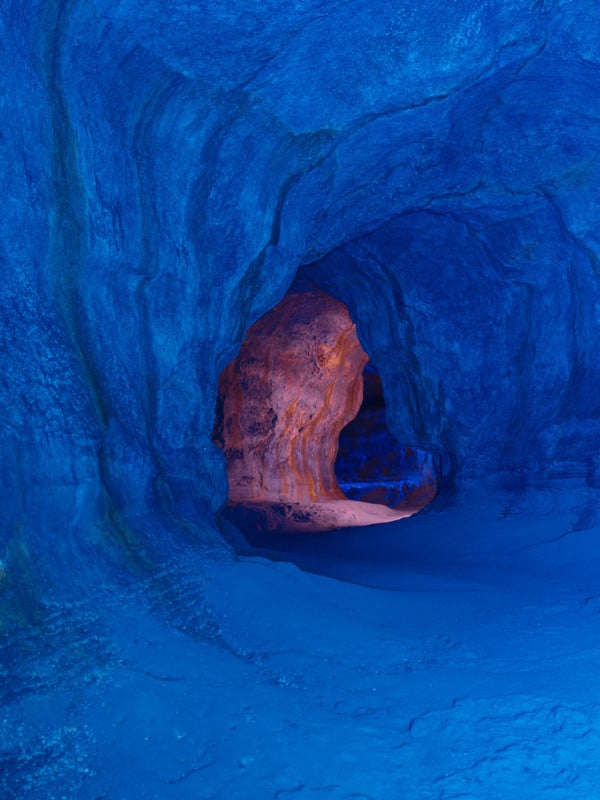 Cave in UV light
