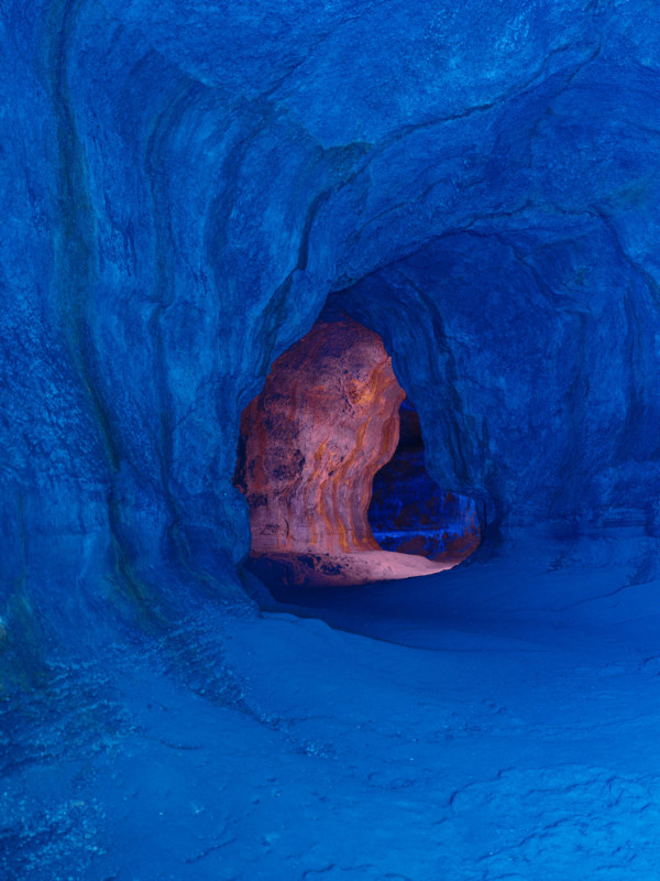 Cave in UV light