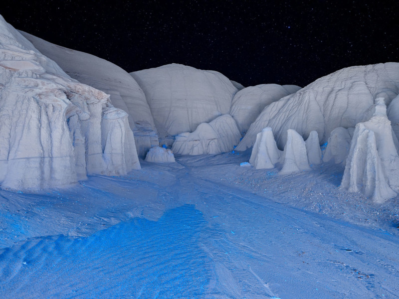 UV Light on desert hills