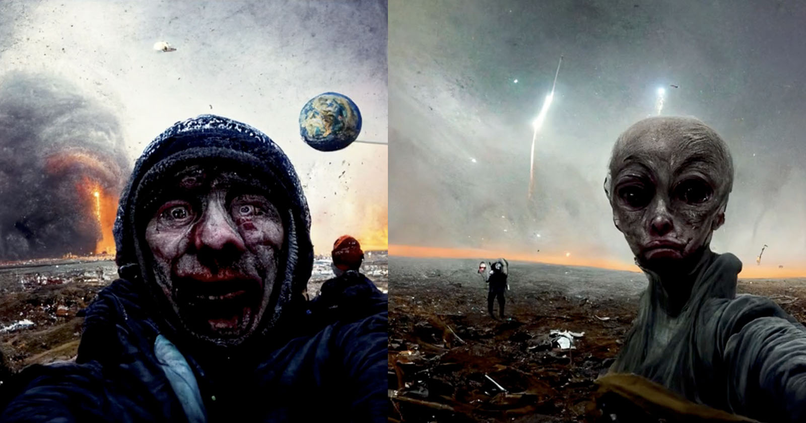 Midjourney Generates AI Apocalyptic Images of the 'Last Selfie