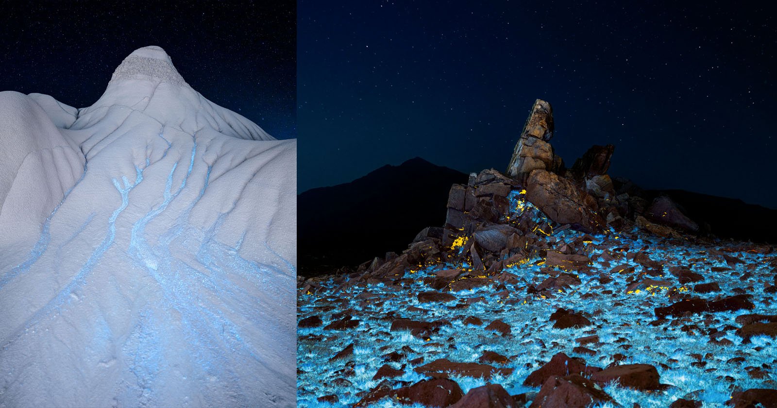 Desert Photos Illuminated by UV Light Look Straight Out Science Fiction Desert Photos Illuminated by UV Light Look Straight Out Science Fiction