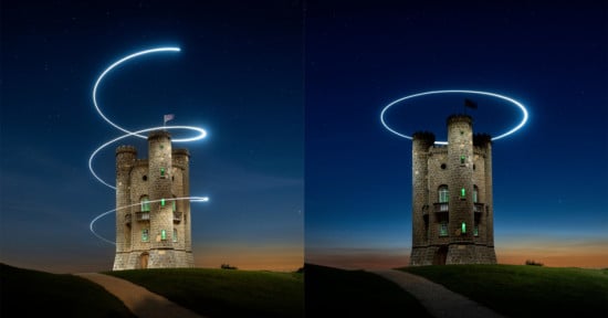 Light painted drone
