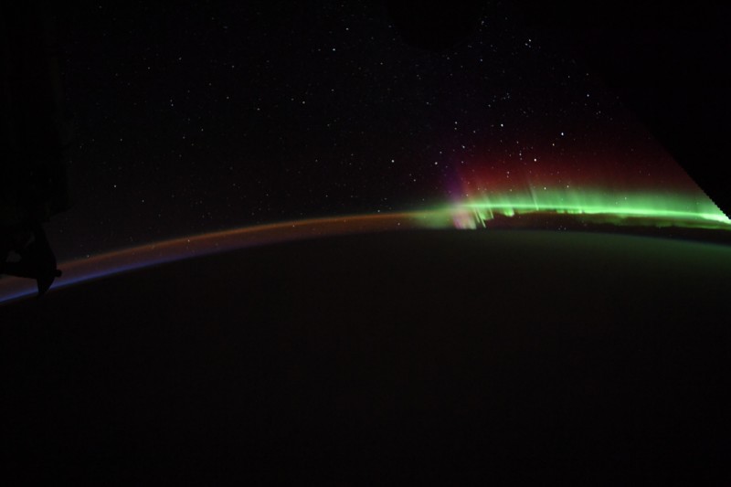 aurora from ISS