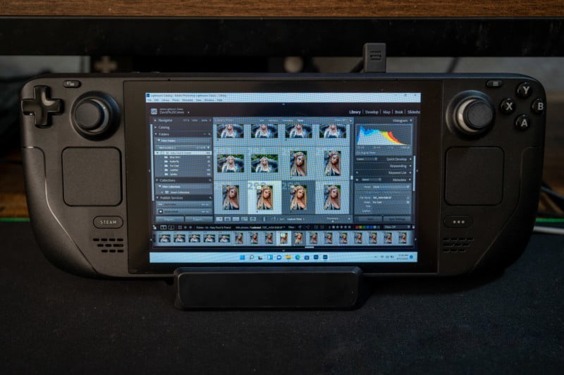Adobe Lightroom Classic working perfectly on a Steam Deck