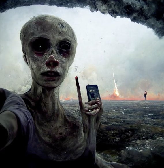 Midjourney Generates AI Apocalyptic Images of the 'Last Selfie