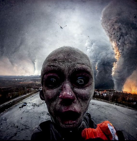 Midjourney Generates AI Apocalyptic Images of the 'Last Selfie