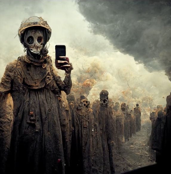 Midjourney Generates AI Apocalyptic Images of the 'Last Selfie