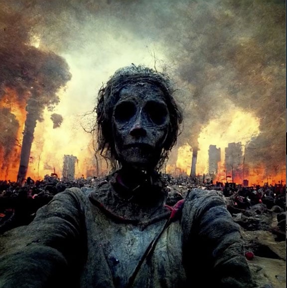 Midjourney Generates AI Apocalyptic Images of the 'Last Selfie