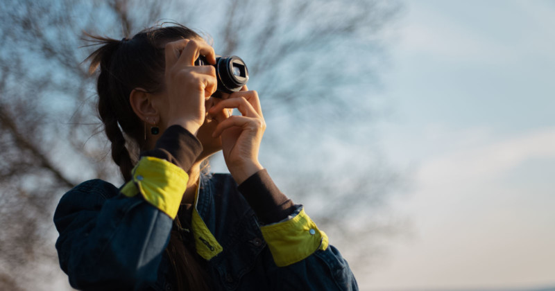 Photographer with a point and shoot