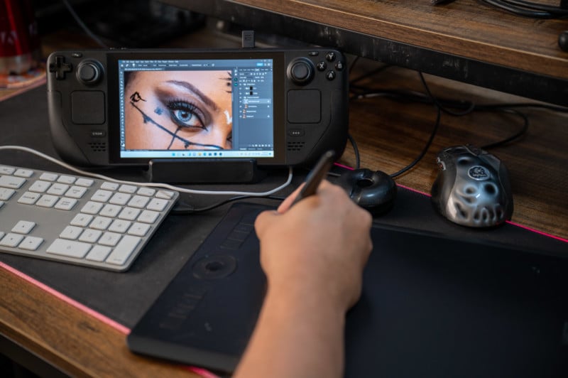 Editing with Photoshop and a Wacom Tablet on a Steam Deck