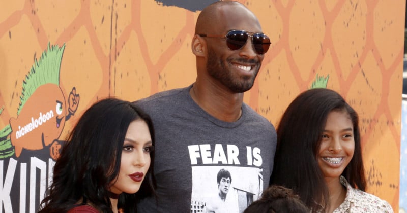 Kobe Bryant with family