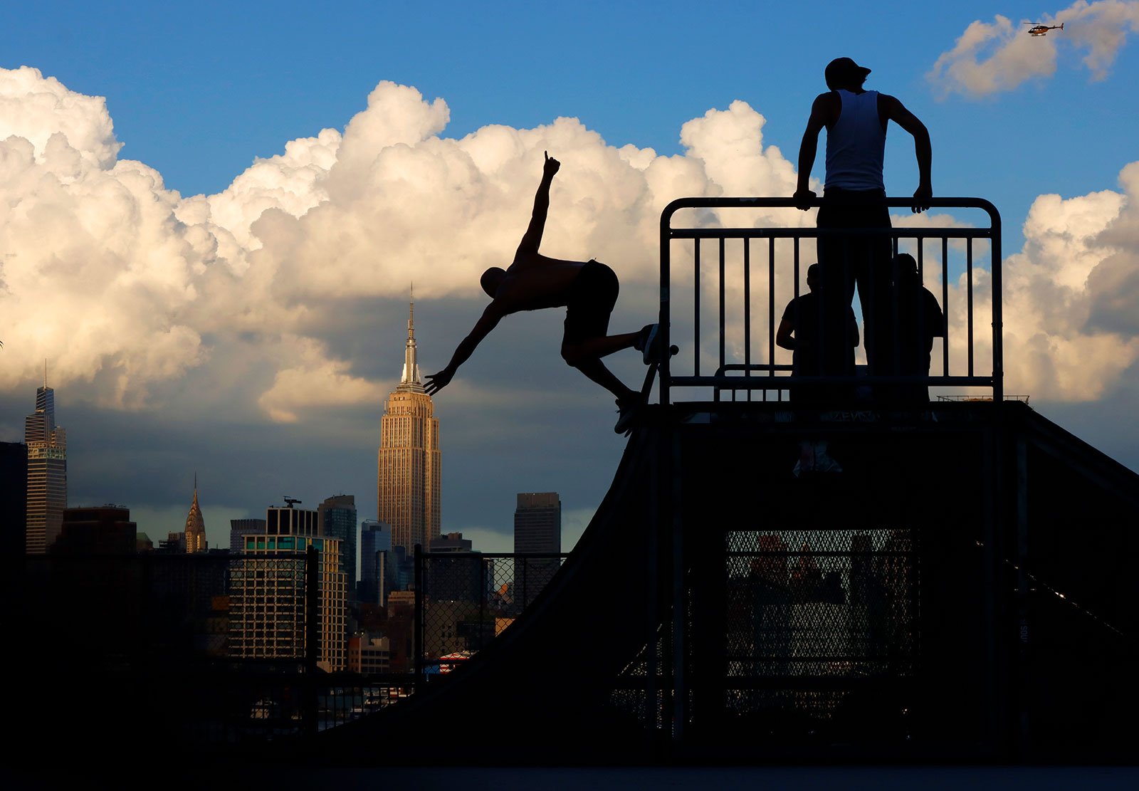 silhouette of Skateboarder