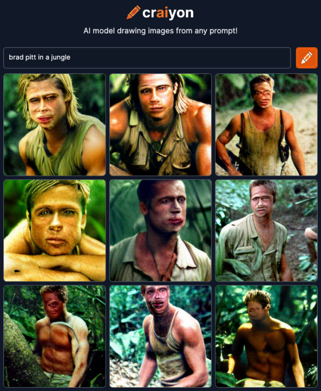 A collage of nine images featuring a male actor with varying expressions and poses in a jungle setting, wearing a vest and khaki shirt, some images with mud on his face and body.