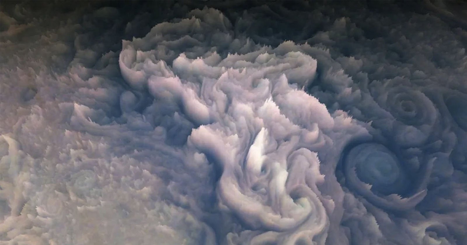 Juno Photos Used to Create 3D Render of Jupiter’s ‘Frosted Cupcake’ Clouds