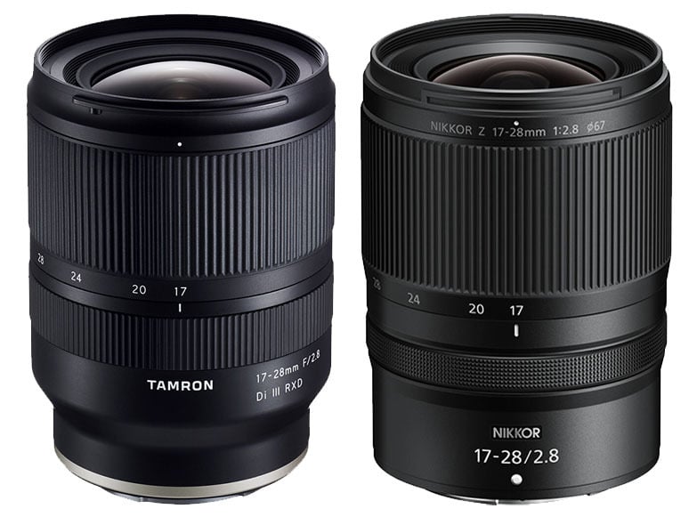 Nikon and Tamron lenses side by side
