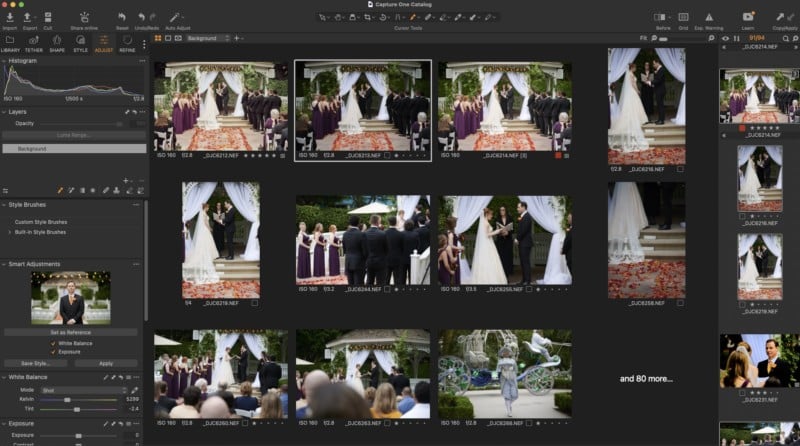 Capture One Pro 23 Wedding Interface