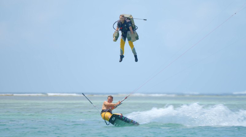 'Real-Life Iron Man' and Pro Kite Surfer Team Up for an Epic Video