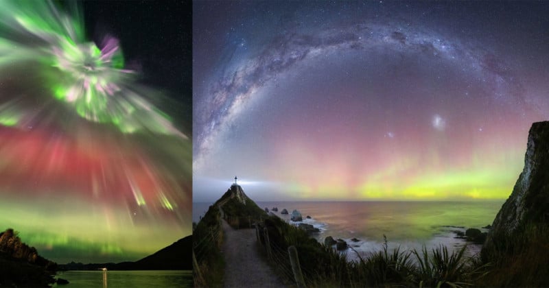 Incredible Image Captured Of The Aurora Australis, The Full Moon