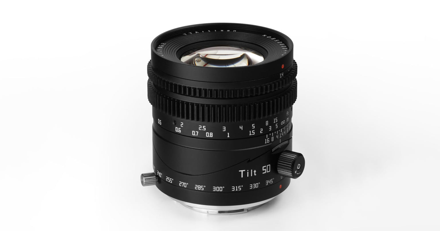 Obiettivo TTArtisan 50mm F/1.4 Tilt-Shift Full Frame - Per Canon, Nikon, Sony, Fuji, Leica, Nuovo