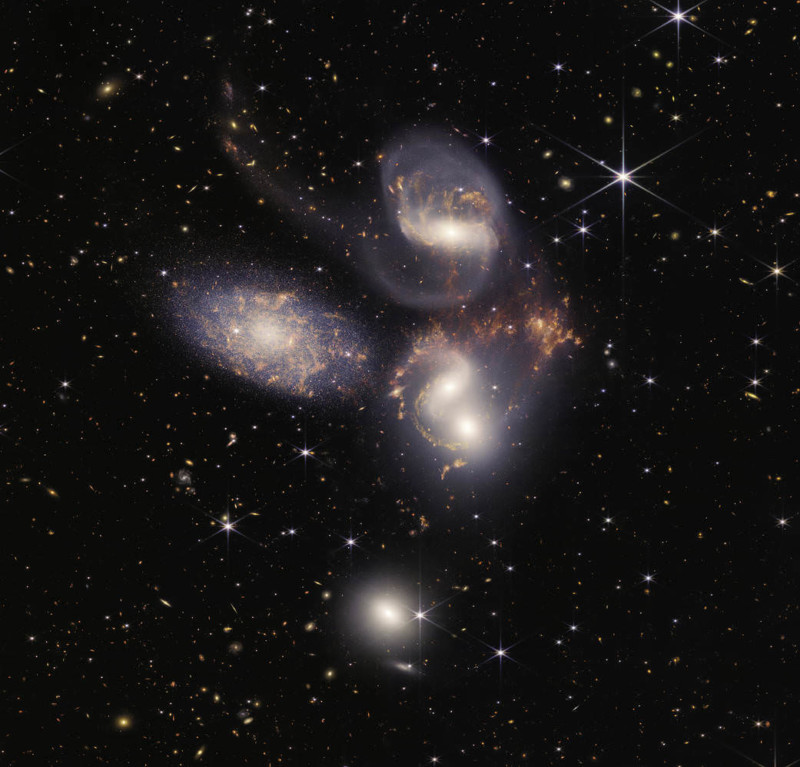 Galaxies in space.