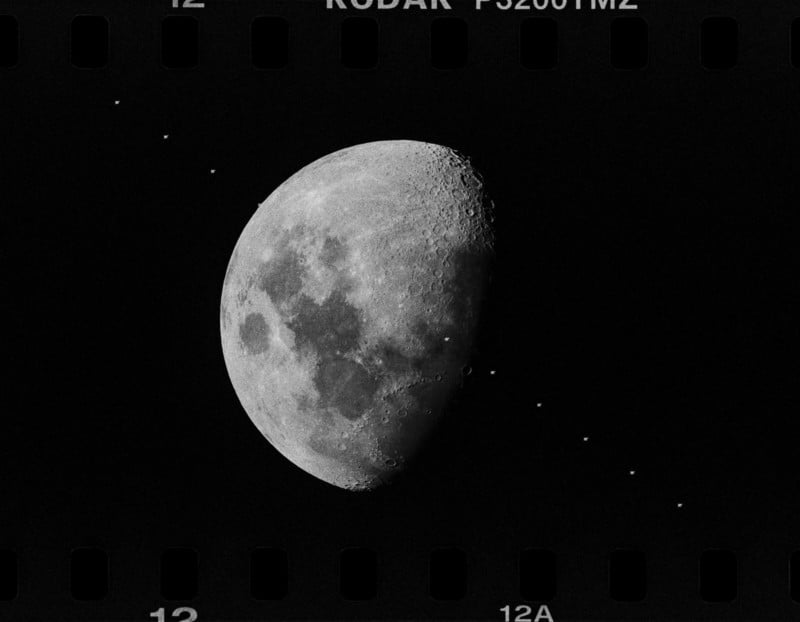 Photographer Catches ISS Crossing the Moon on 35mm Film | PetaPixel