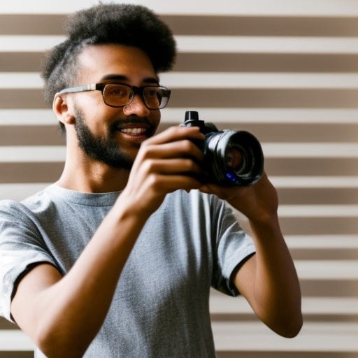 Image of “A man who is taking a photograph with his digital camera” generated by Stable Diffusion