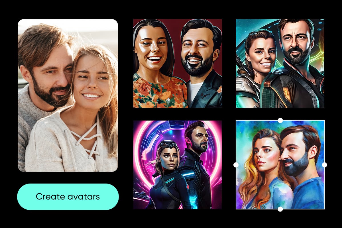 Picsart is the First Major Editor Able to Generate Two AI Avatars in