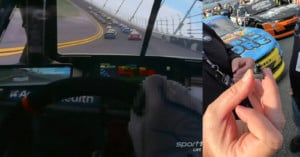 NASCAR driver's eye camera