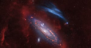 Oxygen arc next to the Andromeda Galaxy