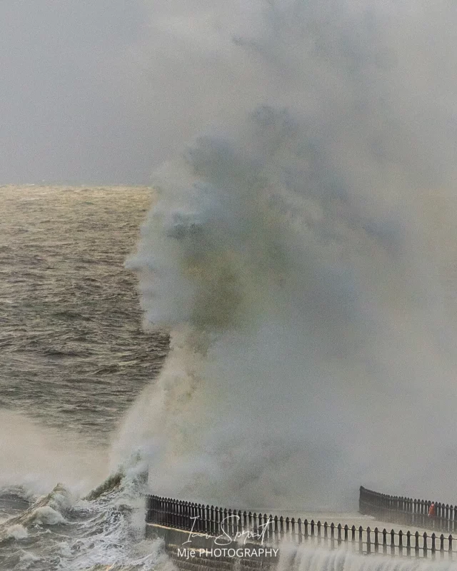 face in the waves