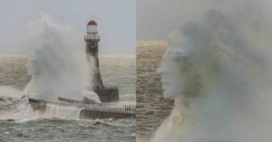 face in waves