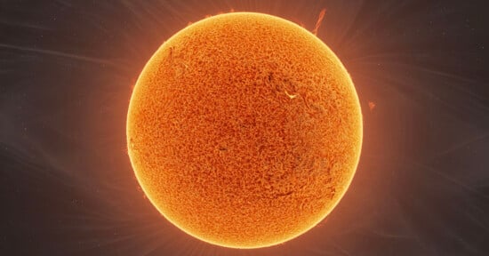 Sun image with solar tornado