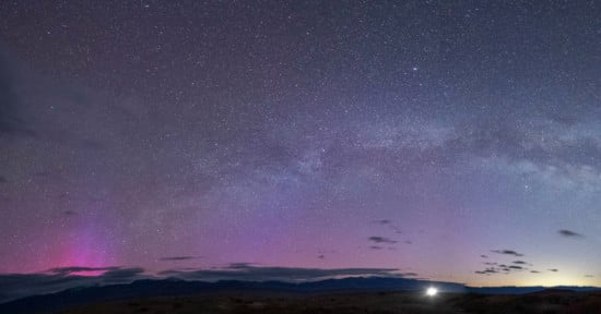 northern lights in Death Valley