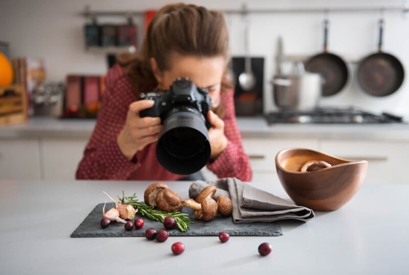 window lighting food photography