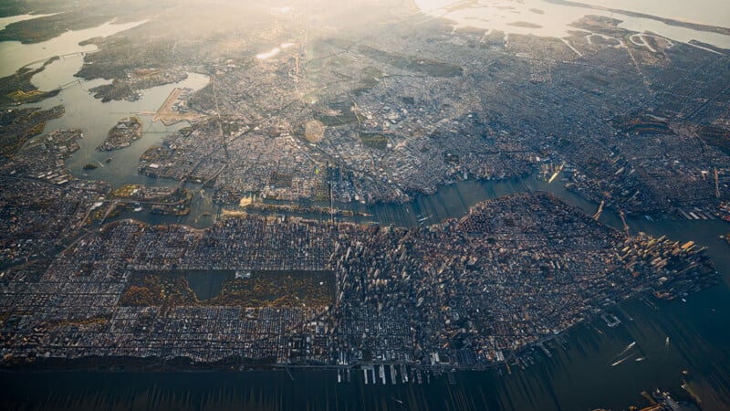 Aerial view of New York City