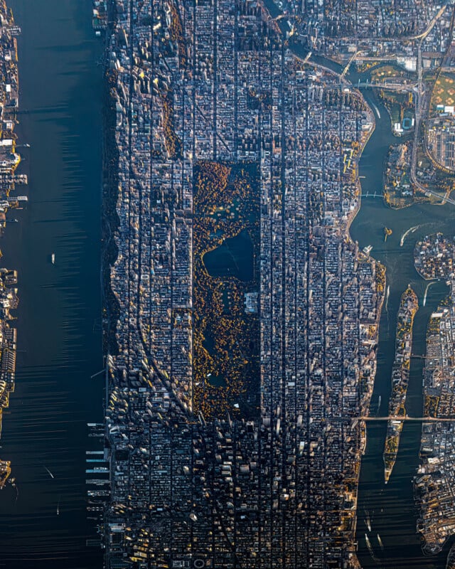 Aerial view of New York City