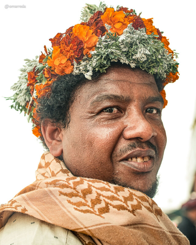 Flower men of Saudi Arabia