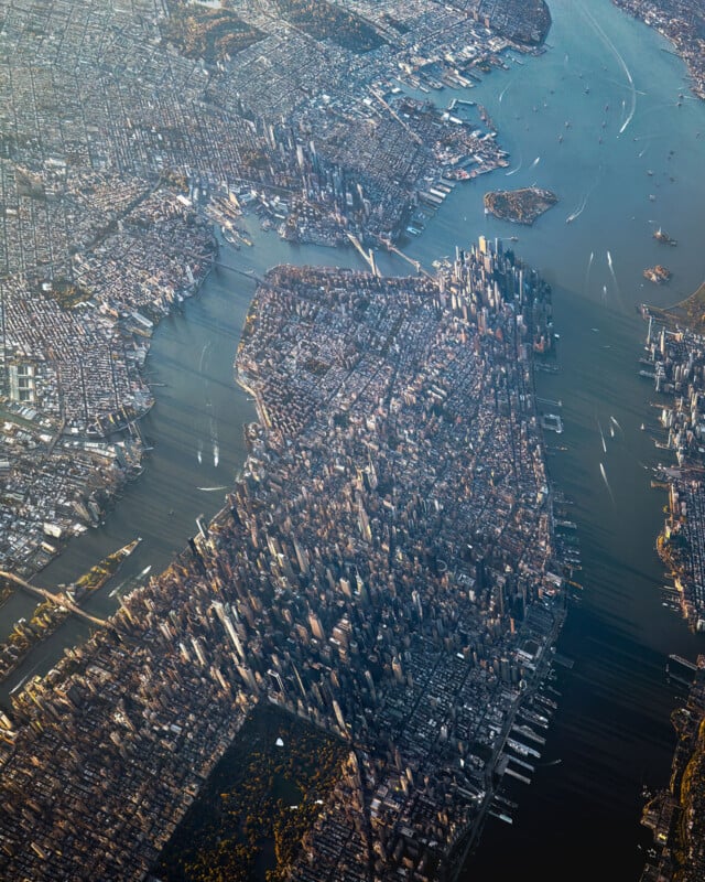 Aerial view of New York City