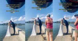 Wedding photographer complains that a Karen ruined his shot.