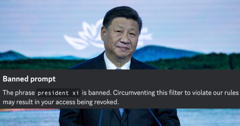 President XI banned from Midjourney